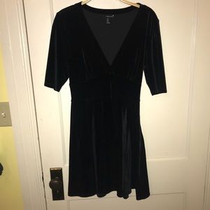 Velvet Plunge Dress Forever 21
